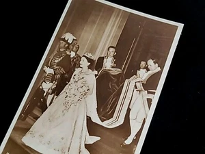 Reina Isabel II Coronación Real Foto Real Tarjeta Postal Realeza RPPC 1 - Imagen 1 de 24