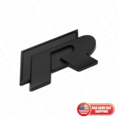 Insignia deportiva universal guardabarros lateral puerta levadiza metal negro logotipo placa de identificación emblema Foto 1 de 4