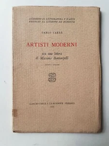 Carlo Carrà Artisti Moderni con lettera di M. Bontempelli 1944 - Picture 1 of 1