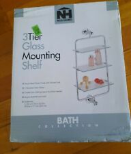 NEU Home 2 Tier Bath Shelf Glass & Chrome