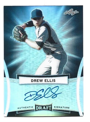 Drew Ellis AUTOGRAPH /7 Black Arizona Diamondbacks 2017 Leaf Metal Draft AUTO - Image 1 of 2