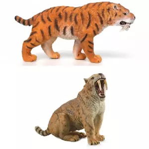 TNG Machairodus Smilodon Modelo Diente de Sable Tigre Animal Figura Juguetes Regalo de Navidad - Imagen 1 de 26
