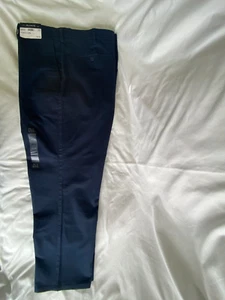 $69 JOS A BANK Tailored Fit Men's Trouser Pants 46 X 32 Cotton Chino Blue NWT - Picture 1 of 16