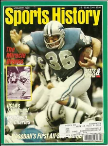 Sports History Steve Owens Detroit Lions January 1990 magazine - Picture 1 of 1