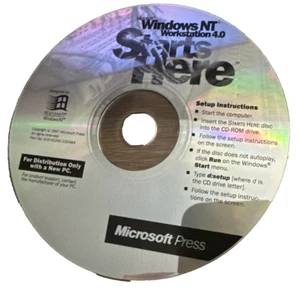 USED Microsoft Windows NT Starts Here Microsoft Press Disc Only - Picture 1 of 2