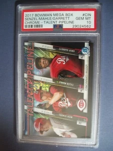 2017 Bowman Chrome Mega Box Reds Talent Pipeline PSA GEM MT 10 Senzel/Mahle/Gar. - Picture 1 of 2