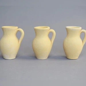 Miniature pottery pitcher. Tiny pottery for fairy garden. Dollhouse mini jug. - Picture 1 of 9