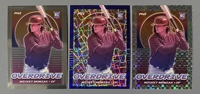 2021 Panini Chronicles Mickey Moniak RC Overdrive Holo, Purple Velocity, Base - Image 1 of 2