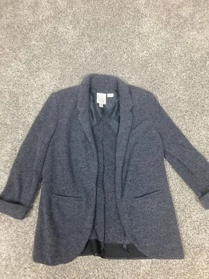 Blazer Lauren Conrad para mujer talla 2 frente abierto gris/gris usado en excelente estado envío rápido Foto 1 de 4