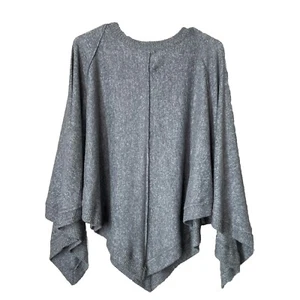 Kuschelig weich Ahorn Salbei Grau Strickschal Schal Poncho Pullover Kuschelig Halstuch Cape M - Bild 1 von 5
