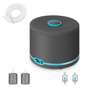 260GPH Aquarium Air Pump 6.5W Adjustable Quiet Oxygen pump with 2 Outlet - Picture 1 of 7