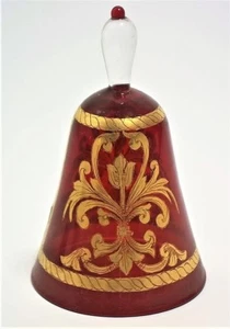 Campana Collezione Foglia Oro Graffito e smalti Vetro di Murano Made in Italy - Foto 1 di 4