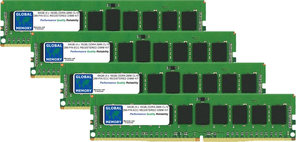 64GB 4x16GB DDR4 2666MHz PC4-21300 ECC REGISTERED MAC PRO (2019) MEMORY RAM KIT - Image 1 of 1