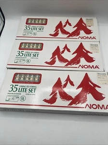 Vintage Noma 35 Christmas String Lights Clear tested works set of 3 - Picture 1 of 7