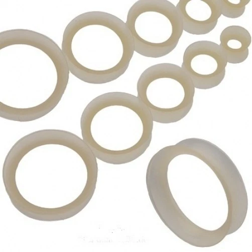 1 Par 6G Crema Transparente Piel de Oreja Silicona Túneles Muy Delgados Tapones 4MM Piercings  Foto 1 de 1