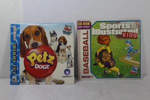 2 giochi nuovi sigillati PC CD ROM Wendy's Kids Meal Promo Petz Dogs + SI Baseball - Foto 1 di 6