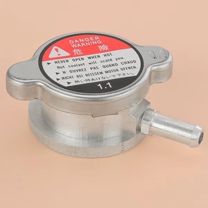 Aluminum Weld On Radiator Filler Neck 32mm 1.25" ID w/ 1.1 Bar Radiator Cap New - Picture 1 of 6