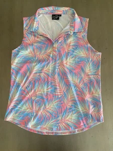 Sunday Swagger Golfshirt Damen L HeGolf Cycle Pickleball Kragen tropical - Bild 1 von 10