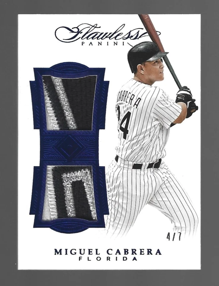 Parche Miguel Cabrera 2017 Panini impecable doble reliquias 4/7 💲 Foto 1 de 3