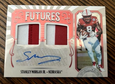 2019 Panini Legacy Futures # 12/40 Stanley Morgan Jr RPA Rookie Dual Patch Auto - Image 1 of 2