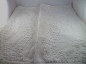 2 federe cuscino geo ondulato bianco olmo ovest cravatte schiena euro 26" cotone biologico - Foto 1 di 6