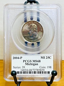 2004-P Washington Quarter Michigan PCGS MS68 Mint State 68 #72785829 - Picture 1 of 2