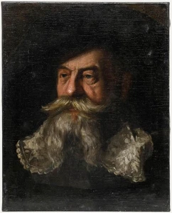 Öl 19. Jahrhundert - Porträt eines bärtigen Herrn - Bild 1 von 5