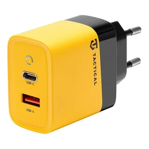 Tactical Caricabatterie Gan 1x Usb + 1x Usb-c 45w Yellow Per Cubot Quest Lite - Foto 1 di 5
