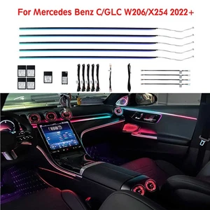 LED Ambient Light Atmosphere Lamp 64 Color For Mercedes Benz C/GLC W206 X254 22+ - Picture 1 of 11