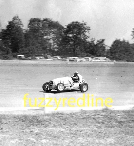 Vintage 1958 Med Format FILM Photo NEGATIVE Williams Grove #3 MIDGET RACER Offy - Picture 1 of 3