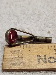 Guía superior de caña de pescar de ágata vintage - Inserto rojo - Caña de bambú/fibra de vidrio... - Imagen 1 de 6