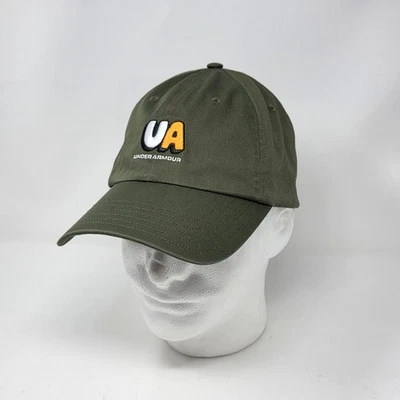 Кепка регулируемая унисекс с логотипом Under Armour UA оливковый цвет один размер подходит большинству - Изображение 1 из 4
