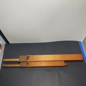 2 Vintage Antique Wood & Metal  Decorative Organ Pipes 27" & 21” - Picture 1 of 10