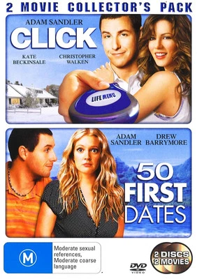 Click / 50 First Dates DVD Set - Adam Sandler (Region 4, 2 Disc) Free Post - Image 1 of 2