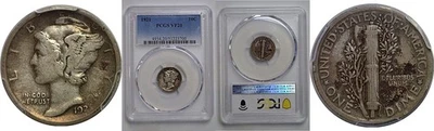 1921 Mercury Dime   PCGS VF-20 - Image 1 of 3