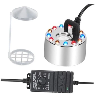  350ml/H Mist Maker Fogger,12 LED Fog Atomizer Air Humidifier, with Silver - Image 1 of 4