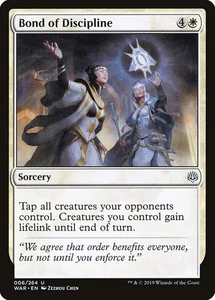 Bond of Discipline 1x FOIL WAR MTG War of the Spark poco común como nuevo blanco - Imagen 1 de 1