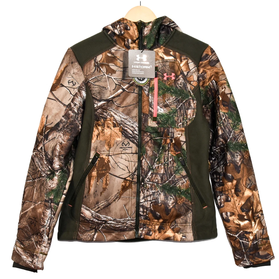 Under Armour Women's Small ColdGear RealTree Camo Water Resistant Hunting Coat - Image 1 of 4