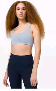 lululemon In Alignment Cloud Bra Blue size 2 A/B  Padded Excellent Condition  - Picture 1 of 9