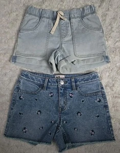 Lot of 2 So Girls Size 12 Jean Shortie Shorts Inseam 3 " New Without Tag #HH - Picture 1 of 3
