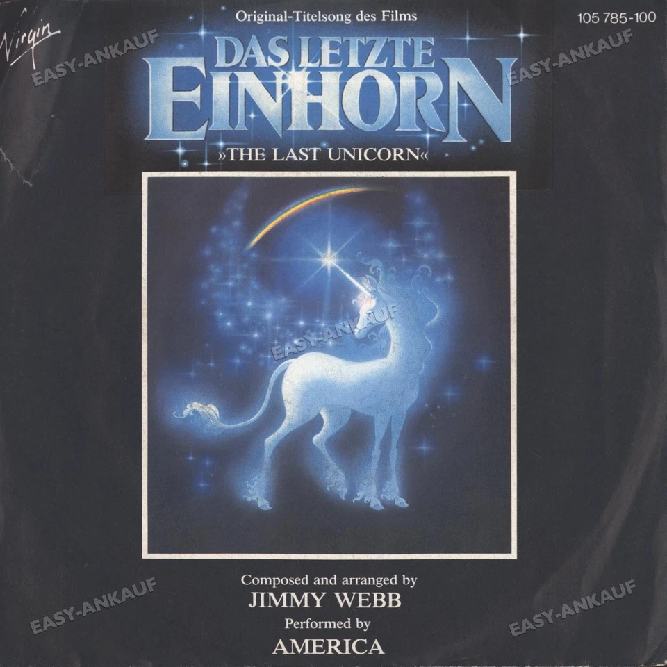 America - Das Letzte Einhorn - The Last Unicorn« EU 7" Single 1983 (G/VG-) ´ - Image 1 of 1
