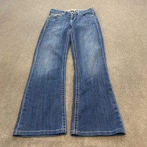 Ariat REAL Jeans Girls 14 Blue Denim Bootcut Western Embroidered Pockets Youth - Picture 1 of 14