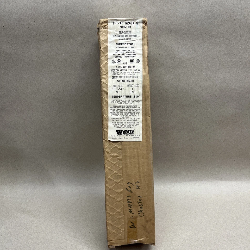 Watts N241X-8 Automatic Reseating Temperature Pressure Relief Valve 100psi - Image 1 of 4