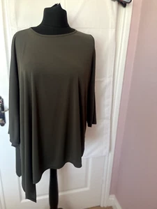 BNWT MarlaWynne Long Sleeve Detailed Summer Top Dark Olive. Size Large - Picture 1 of 6