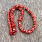 Sardinian Coral Gemstone Loose Coin Shape Beads 16'' Inches 1 Strand Coral Beads