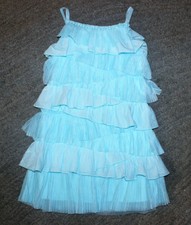 Biscotti Girls Blue Ruffle Dress - Size 6 - EUC