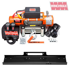 ELECTRIC WINCH 12V 4x4/RECOVERY 13500 lb WINCHMAX BRAND + MOUNTING PLATE INC.