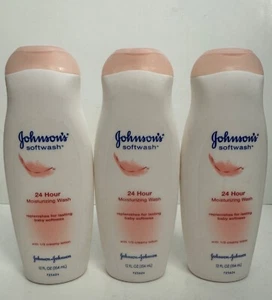 JOHNSON'S SOFTWASH 24 HOUR MOISTURIZING WASH 12 FL. OZ. (X3) HTF DISCONTINUED - Picture 1 of 3