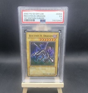 PSA 5 Red-Eyes B. Dragon LOB-E056 | Ultra Rare 1st Edition | EX | Europe 2002