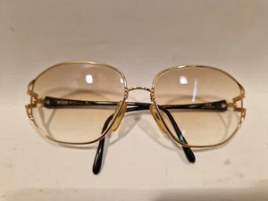 Gafas de sol vintage E5BF Christian Dior Mod 2492 59□16 Alemania negras doradas - Imagen 1 de 5